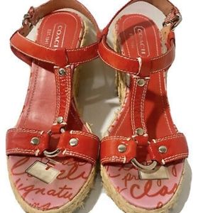 Coach Espadrille Red Heel